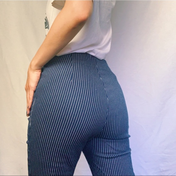High Rise Navy Blue/White Denim👖 - Picture 2 of 6